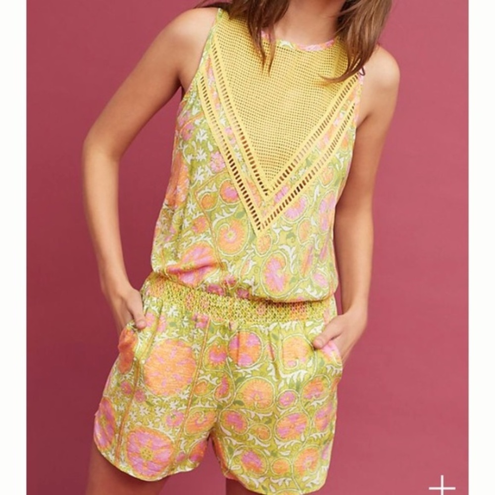 Anthropologie Orvieto Romper Tracy Reese